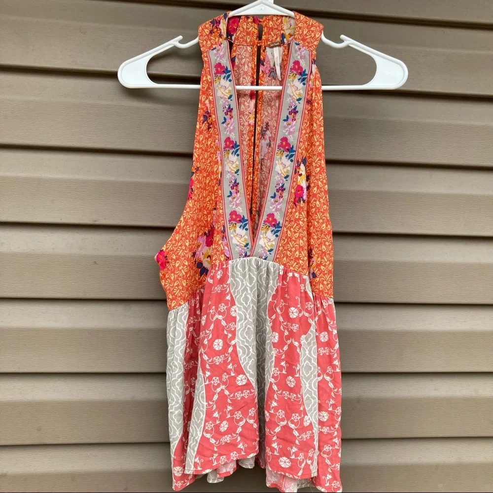 Free People Dream Darlin Pink Floral Top - Picture 2 of 4